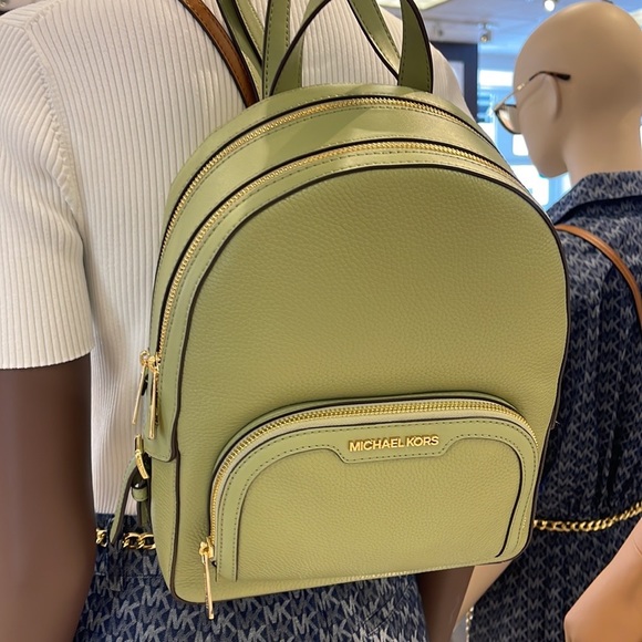 Michael Kors Jaycee Medium Logo Backpack 
Light Sage - Picture 2 of 16
